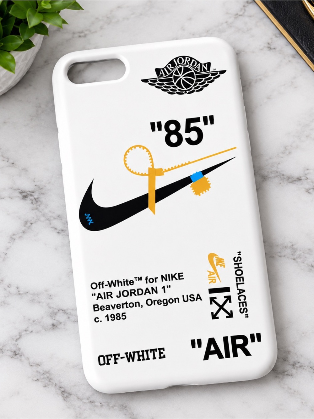 Off-White White iPhone Case with Iconic Design